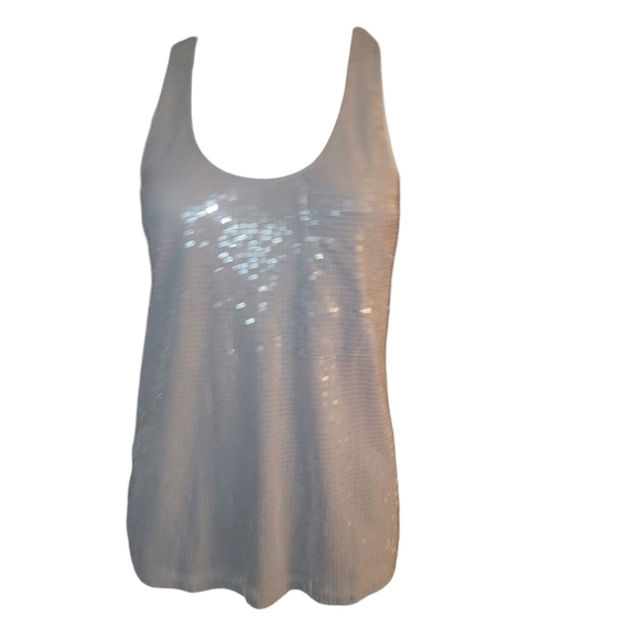 Michael Kors Sequin Sleeveless Top Gray XS - Picture 1 of 3